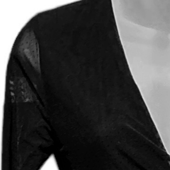 Ganni Women's Black Addison Ruffle Dot Mesh Wrap Dress - Picture 7 of 16